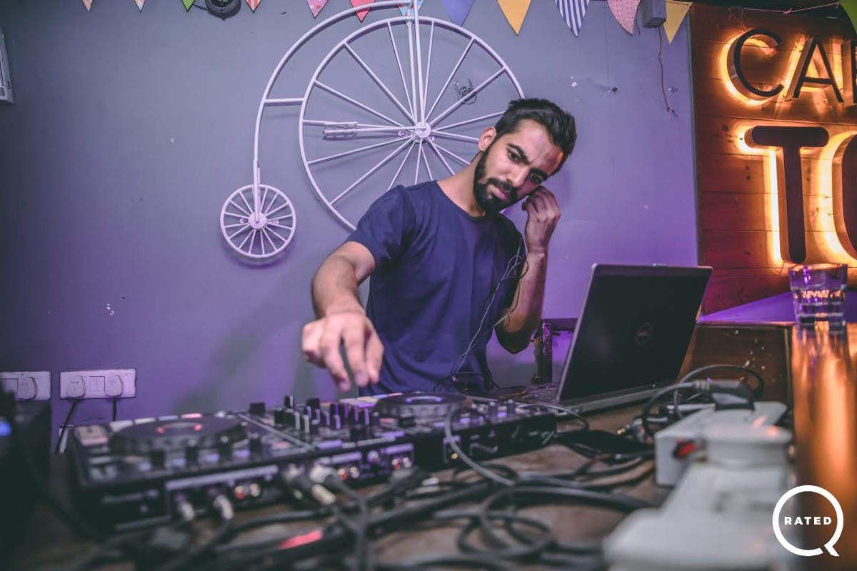 Vikram Singh Kushwaha DJing at a Qrated event